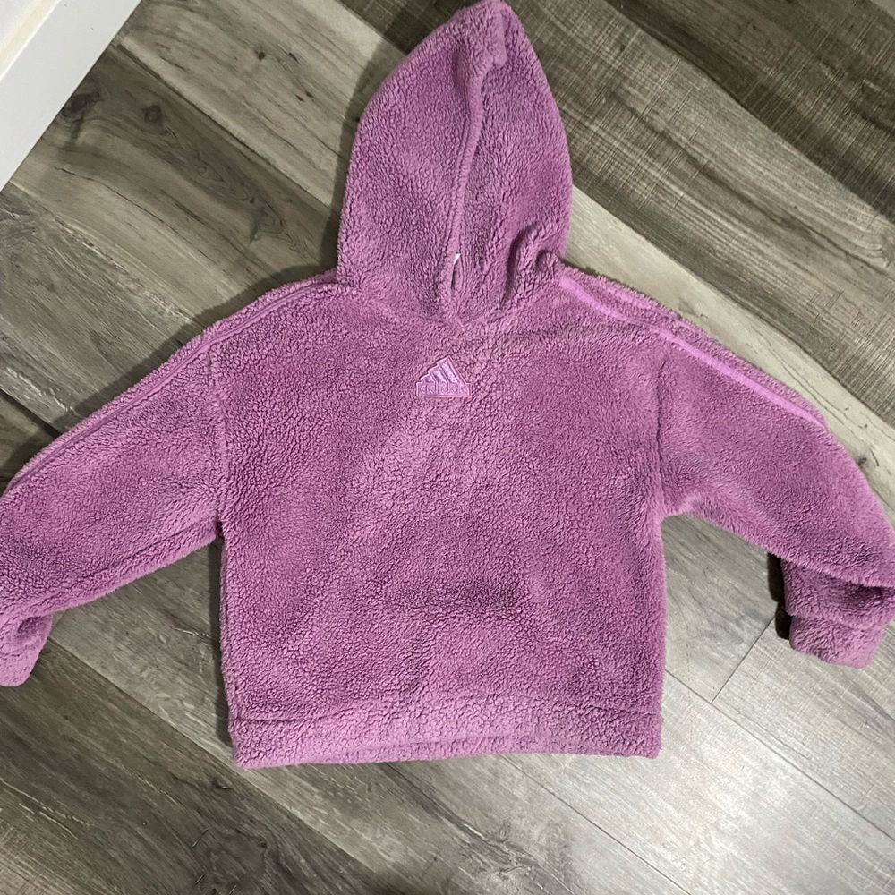 Adidas Kids' Purple Fleece Hoodie size Large